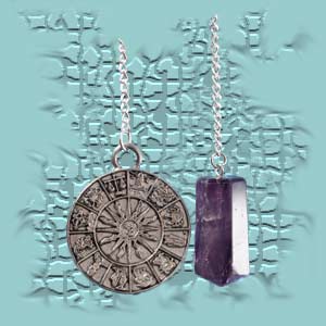 Amethyst Zodic Coin Pendulum